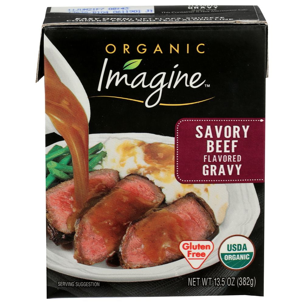 Imagine Foods Organic Savory Beef Flavored Gravy, 13.5 Fluid Ounce -- 12 per Case.