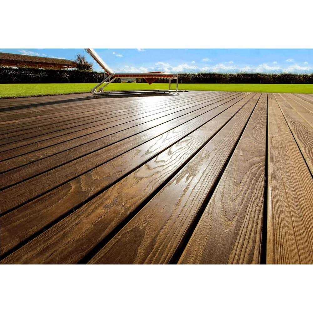 Welldone 5/4 in. x 6 in. x Thermally-Treated Premium Ash 4-Sides Oiled Decking Board - Shop Hardware Tools Online Store