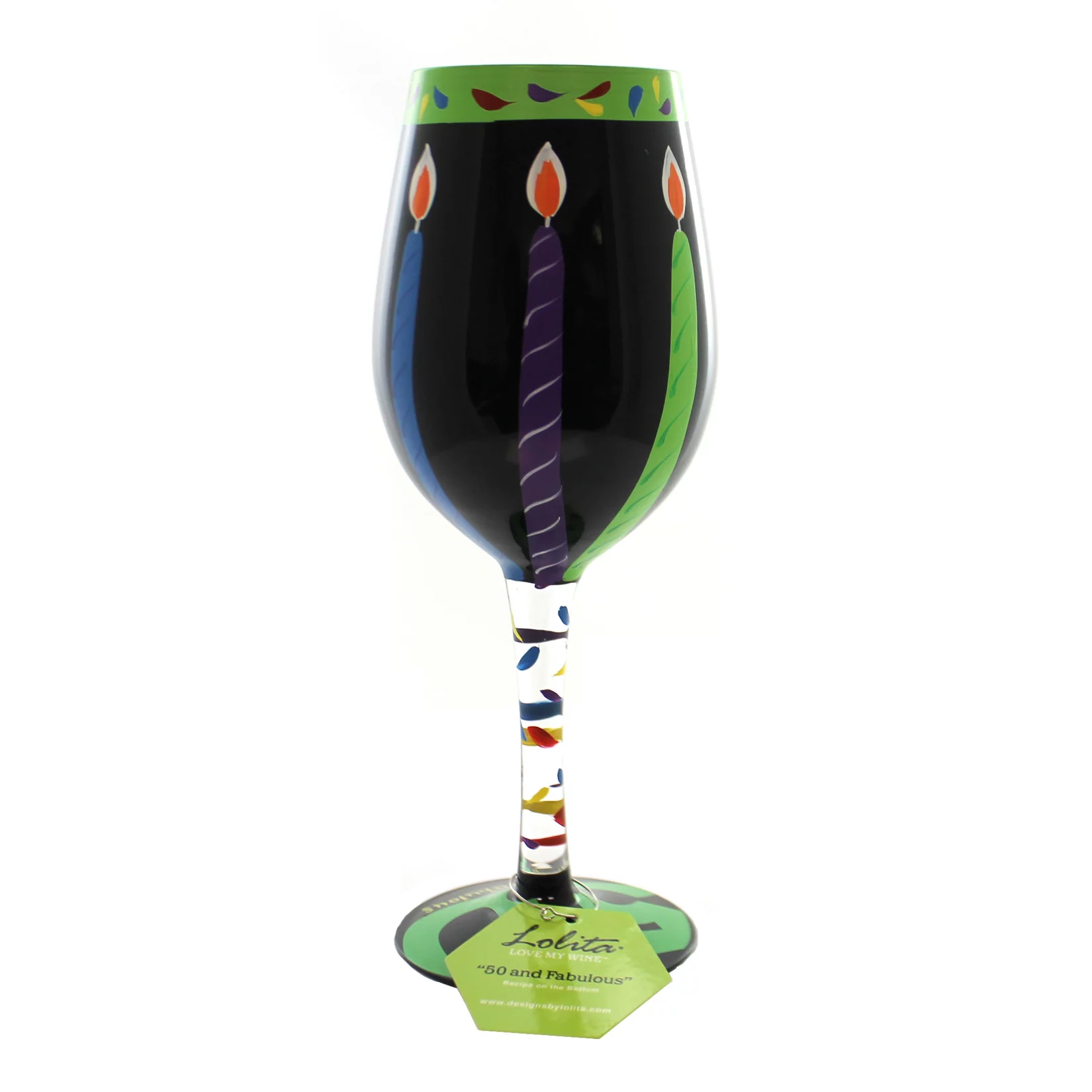 Lolita Glassware 50 & Fabulous Wine Glass #GLS11-5585J