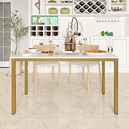 RUNFAYBIU Dining Table Kitchen Table Multifuntional Desk for Living Room  Dining Room Home Office (47.24\u201D  Black)