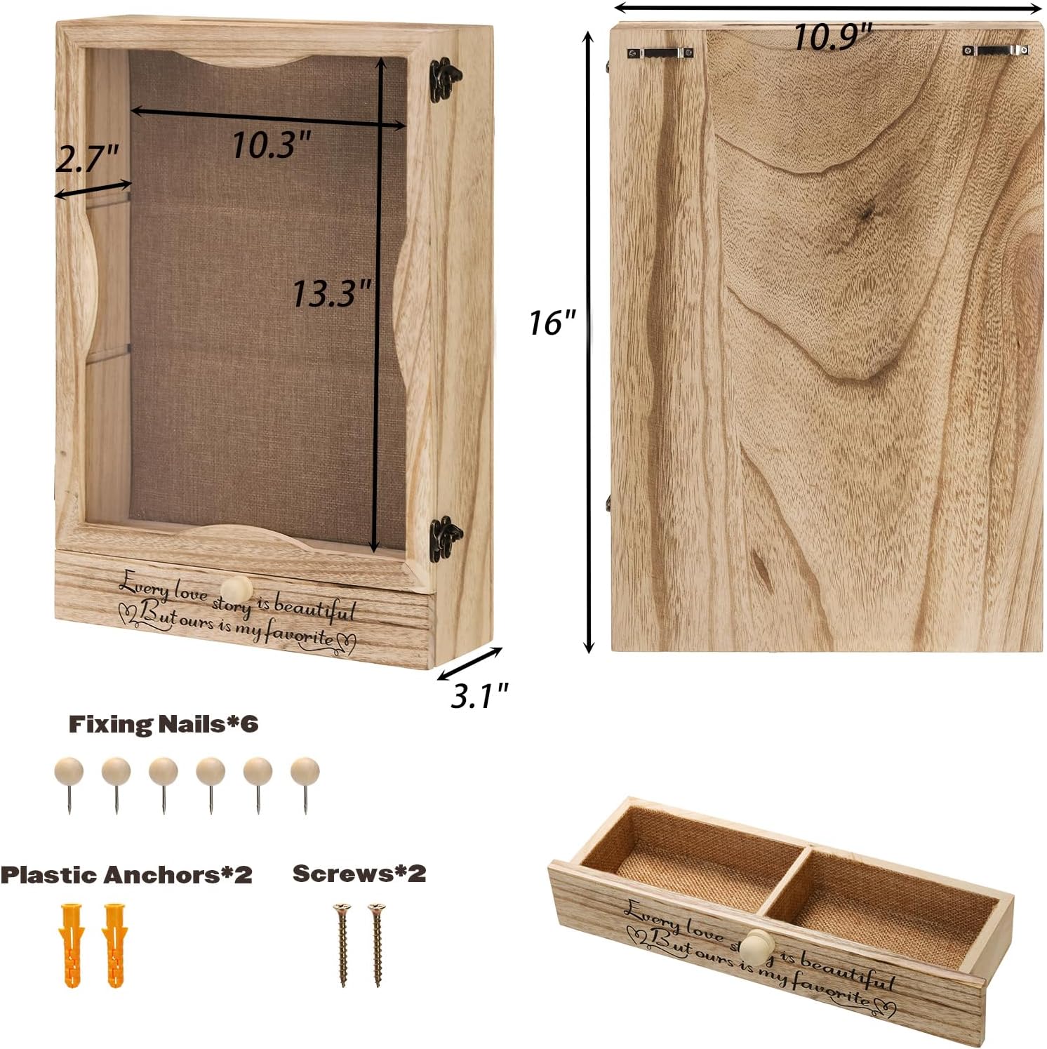 ZENFUN 11X16 Wedding Shadow Box, Large Shadow Box Frame, 3