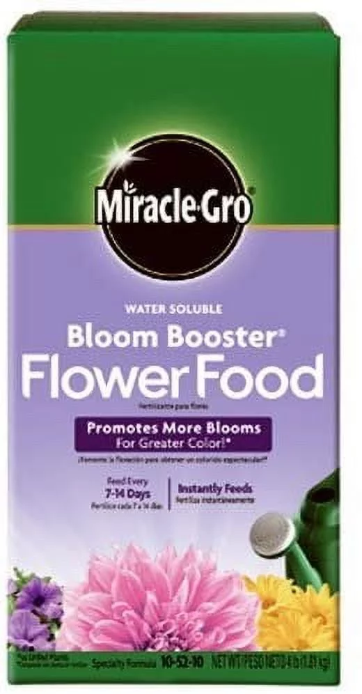 Miracle Gro 146002 4 Lb Water Soluble Bloom Booster Flower Food 10-52-10