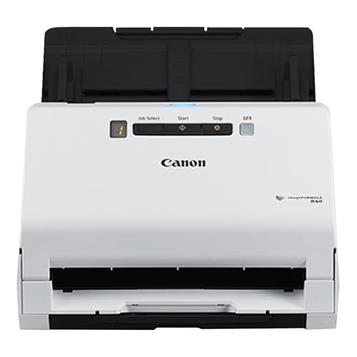 Canon imageFORMULA R40 - Office Document Scanner, Windows and Mac, Duplex Scanning, Easy Setup, Scans a Wide Variety of Documents, Scans to Cloud