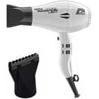 Bundle 2: (1) Parlux Advance Light White Hair Dryer and (1) M Hair Designs Hot Blow Attachment Black