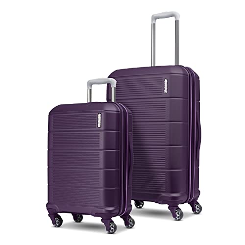 American Tourister Stratum 2.0 Expandable Hardside Luggage with Spinner Wheels, Purple Haze, Carry-on