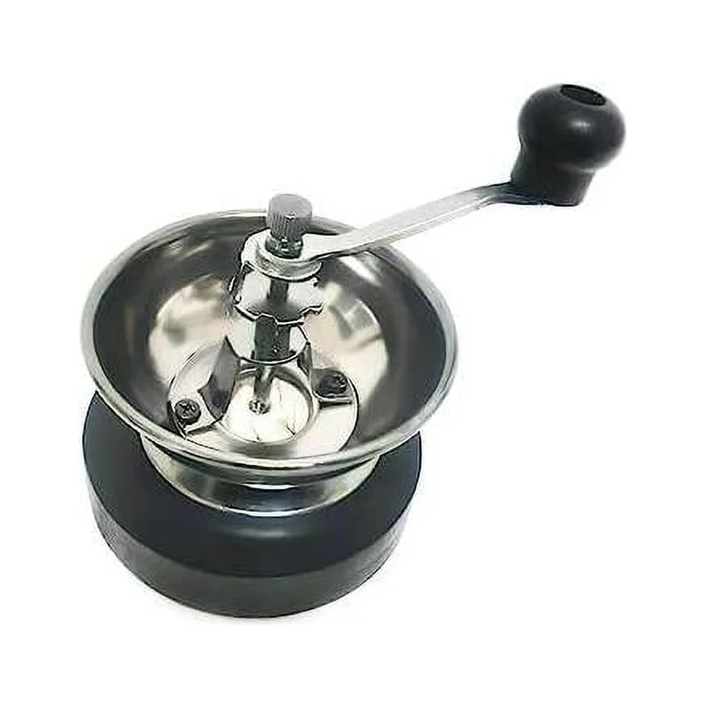Manual Coffee Grinder With Mason Jar Grounds Storage, Comfortable Grip Quiet Smooth Non-Electric Hand Crank, Standard Grind