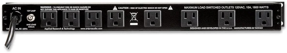 NEW! ART PS4x4 PRO Power Distribution System 1U Rack Mountable w/ 8 Rear Outlet