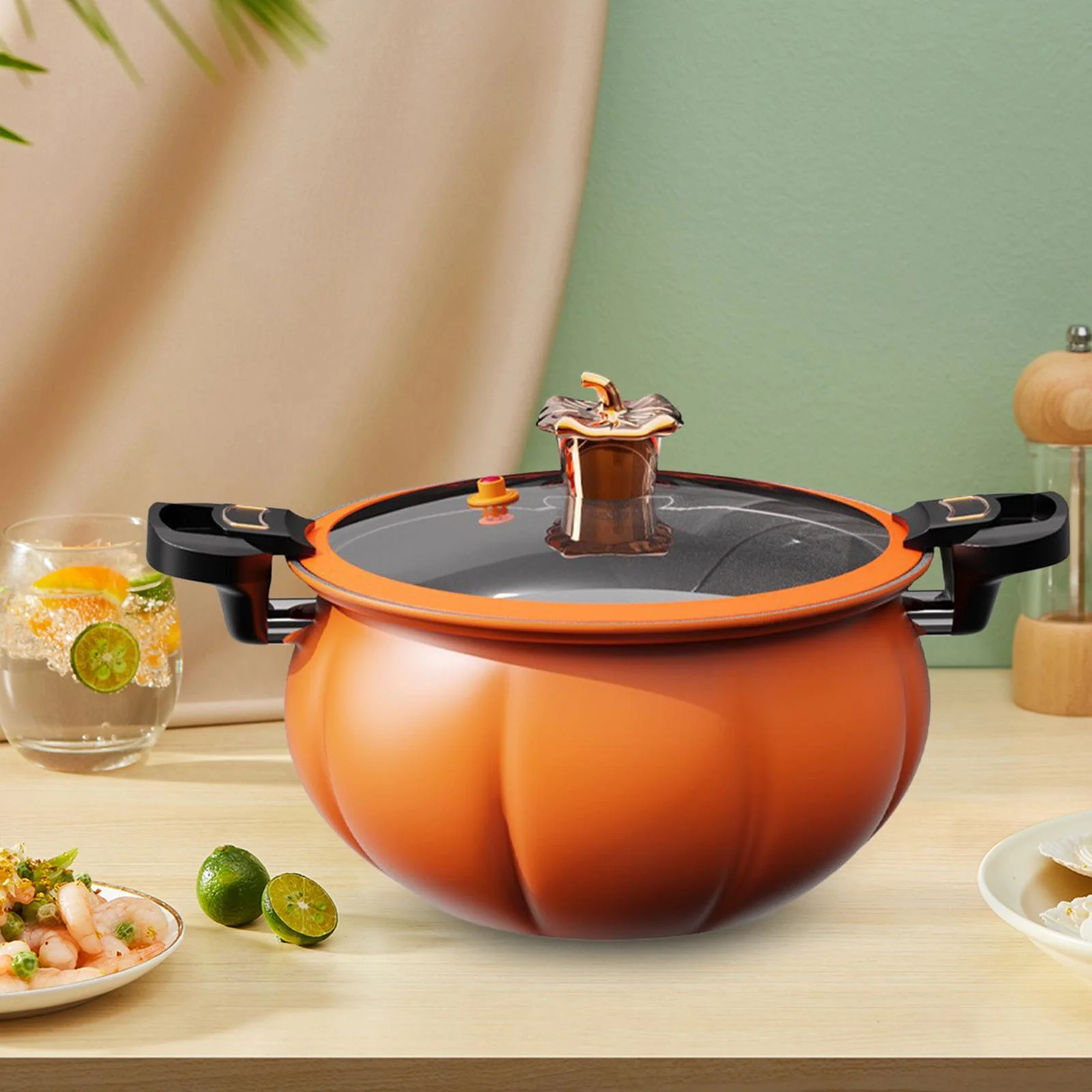 Soup Pots,Soup Pots Soup Cooker Pot Heat Resistant Cookware,Slow Cooker and Food Warmer Pressure Stew Pot,Pressure Cooking Pot Rice Cooker Slow Cooker,Anti Scald Handle Gas Electric iron Stew 6L