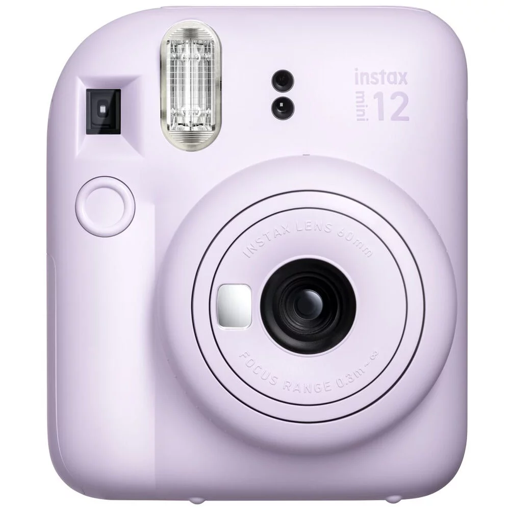 FUJIFILM INSTAX MINI 12 Instant Film Camera | Lilac Purple Bundled with INSTAX Mini Instant Film | 20 Exposures +Camera Case + Batteries |4 Pack + Lens Cleaning Kit + Microfiber Cleaning Cloth (6 Item