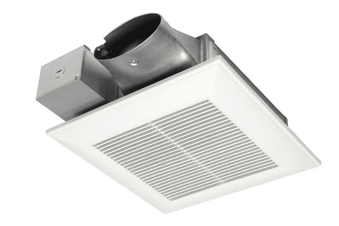 Panasonic WhisperValue® DC Fan with ECM motor and Pick-A-Flow 50, 80 or 100 CFM, Built-in Condensation Sensor, ceiling or wall mount, 3-3/8
