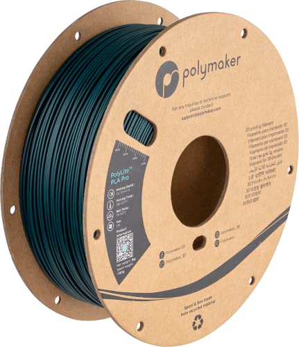 Polymaker PLA PRO Filament 1.75mm 1kg, Tough & High Rigidity White 3D Printing Filament, PolyLite PLA PRO 3D Printer Filament 1.75mm, Print with Most 3D Printers