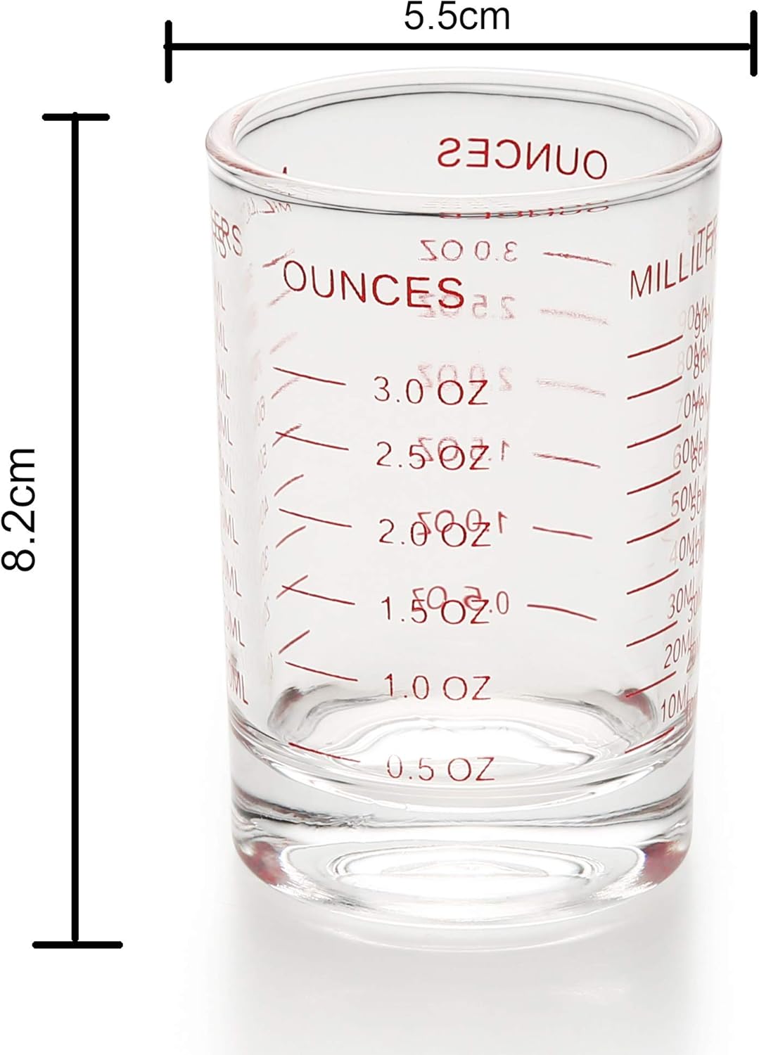 Shot Glass Measuring Cup 3 Ounce/90ML Liquid Heavy High Espresso Glass Cup