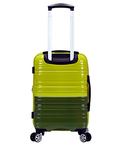 Rockland Melbourne Hardside Expandable Luggage with Spinner Wheels, 2TONENAVY, 2 Piece (20/28)