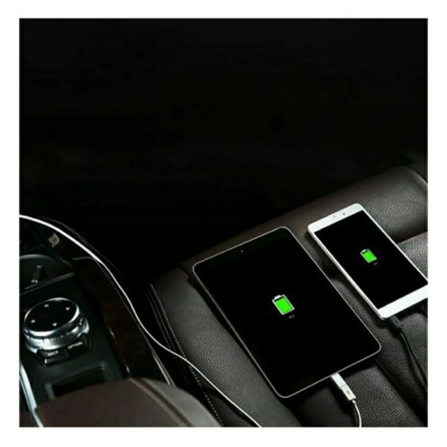 TECH SQUARED Backseat Car Charger, 4 USB Ports & Qualcomm QuickCharge (2pk)
