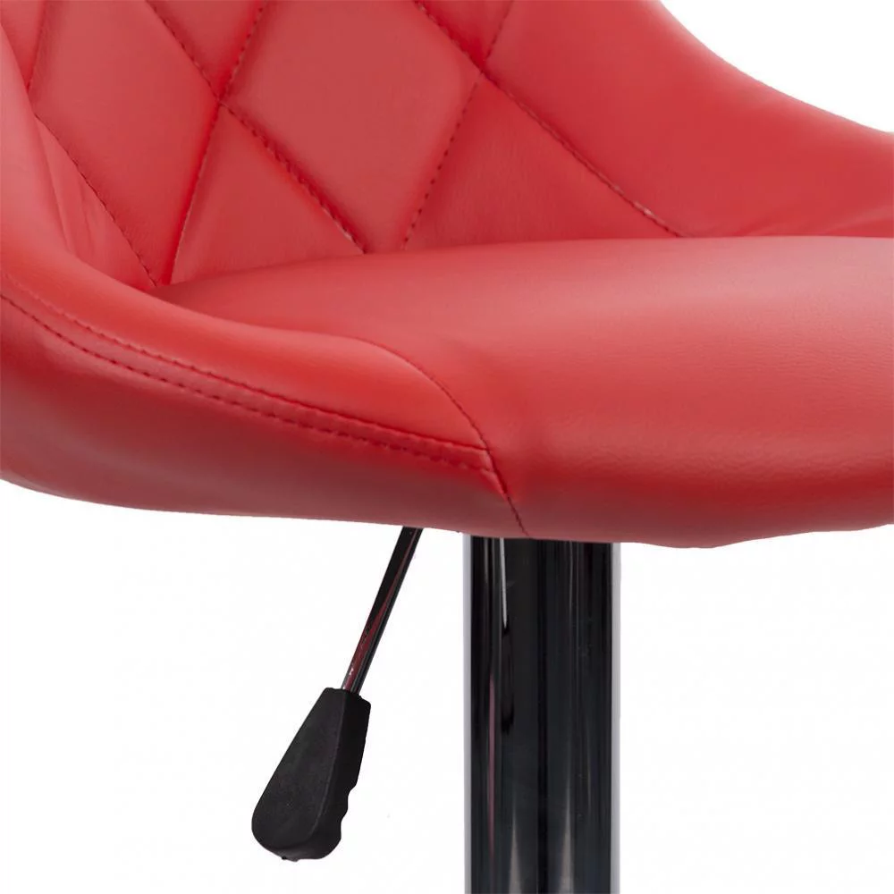 Air Lift Adjustable Swivel Bar Stools With Seat Back Pad, Set Of 2