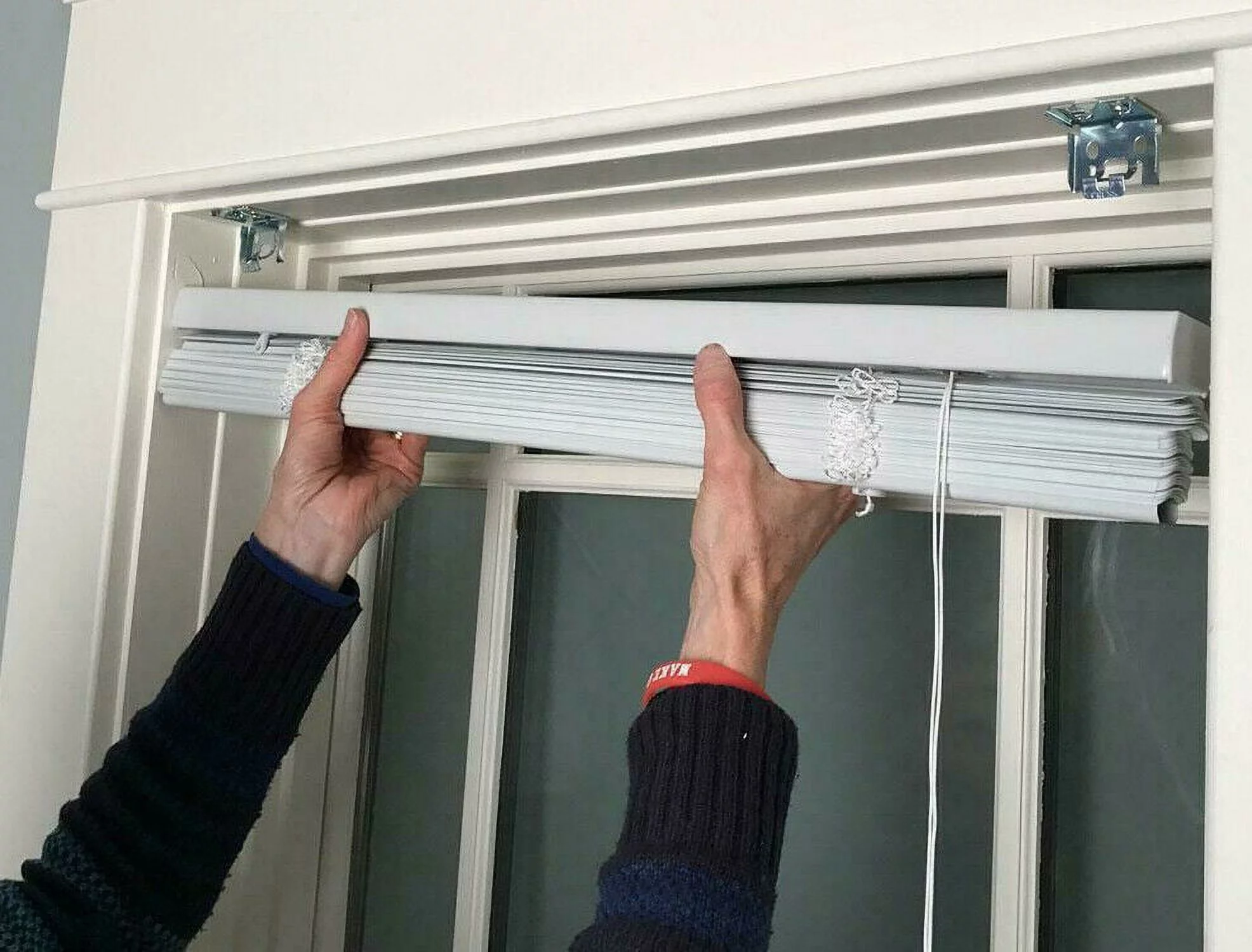 White Cordless Window Blinds 1