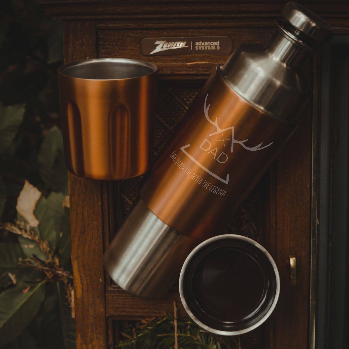 High Camp Flasks Firelight Flask Brushed Stainless, 750ml