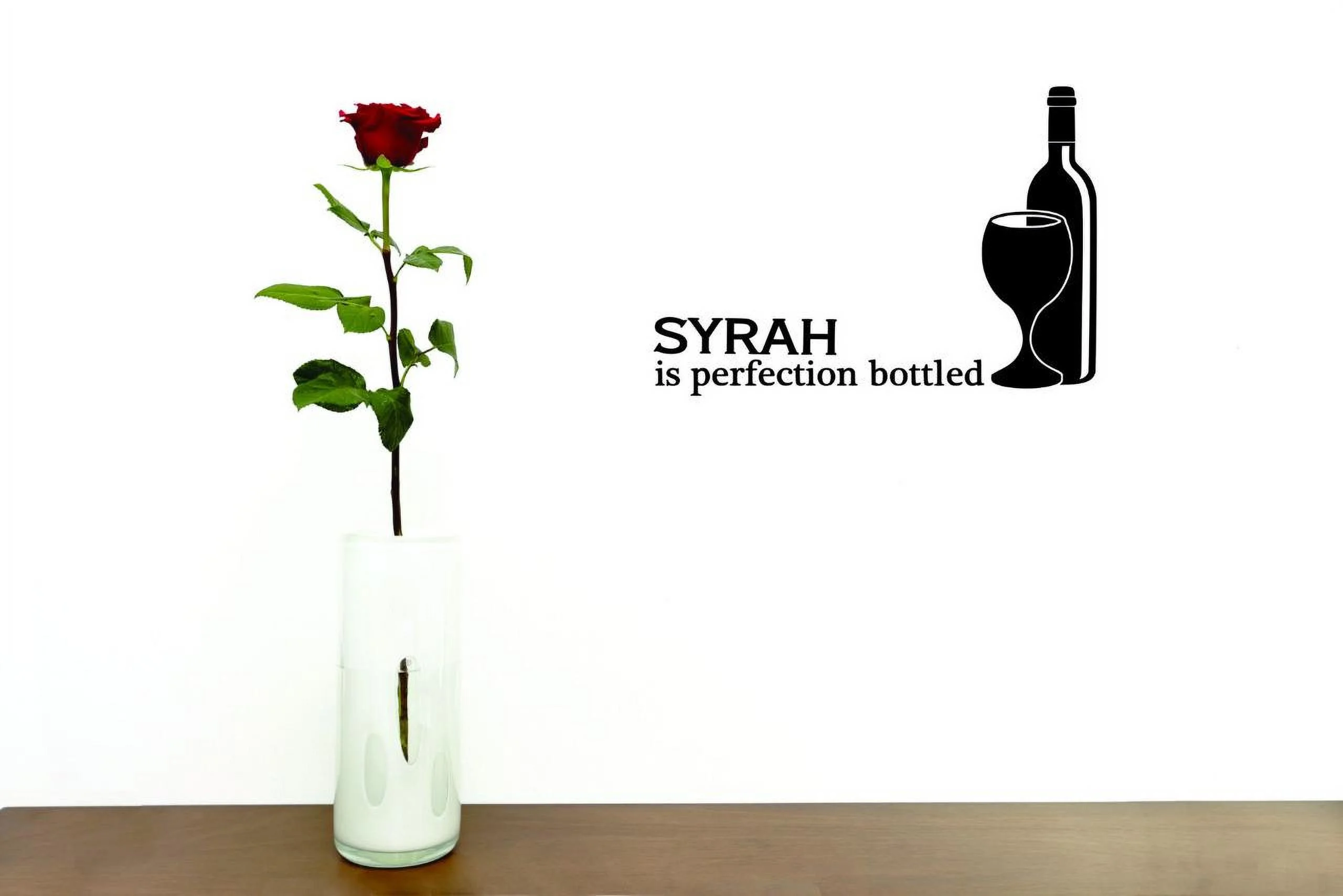 Decal Wall Sticker - Syrah Is Perfection Bottled Home Decor Picture Art 18x18 Inches