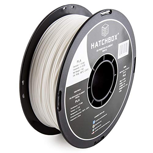 HATCHBOX 1.75mm Black PLA 3D Printer Filament, 1 KG Spool, Dimensional Accuracy +/- 0.03 mm, 3D Printing Filament