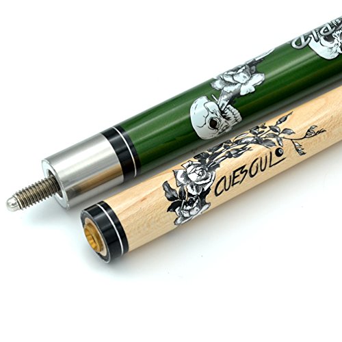 CUESOUL 58 inch 19/20/21 oz 1/2 Maple Pool Cue Stick Kit-Rockin Series