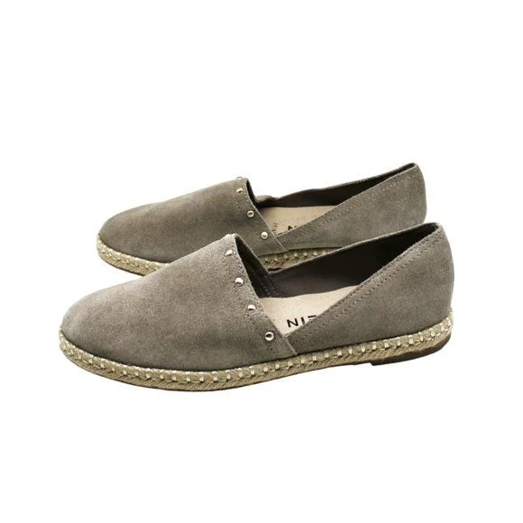 Anne Klein Womens Kaily Espadrille Flats DARK BEIGE