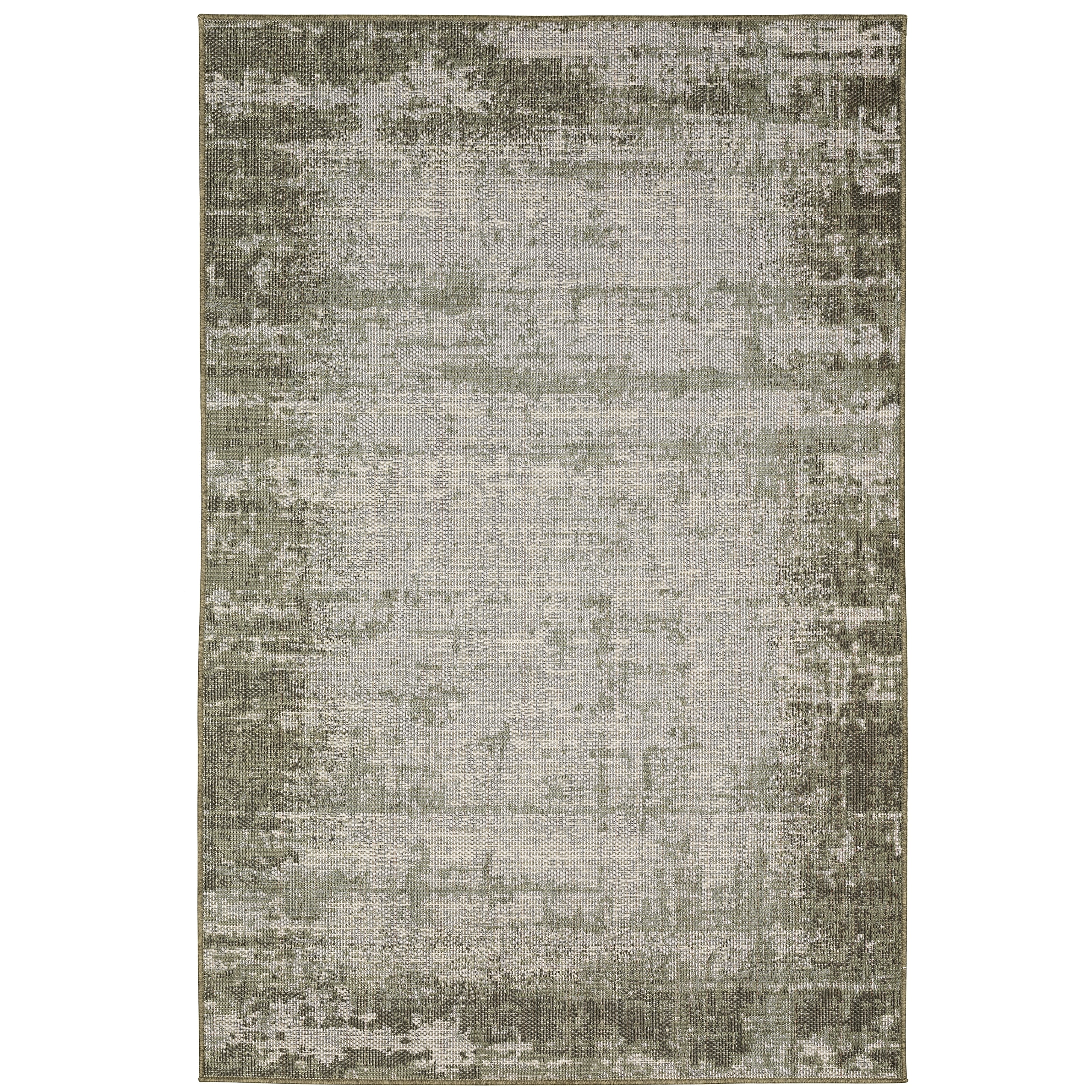 Style Haven Calla Modern Abstract Green/ Ivory Indoor/Outdoor Area Rug 6'7