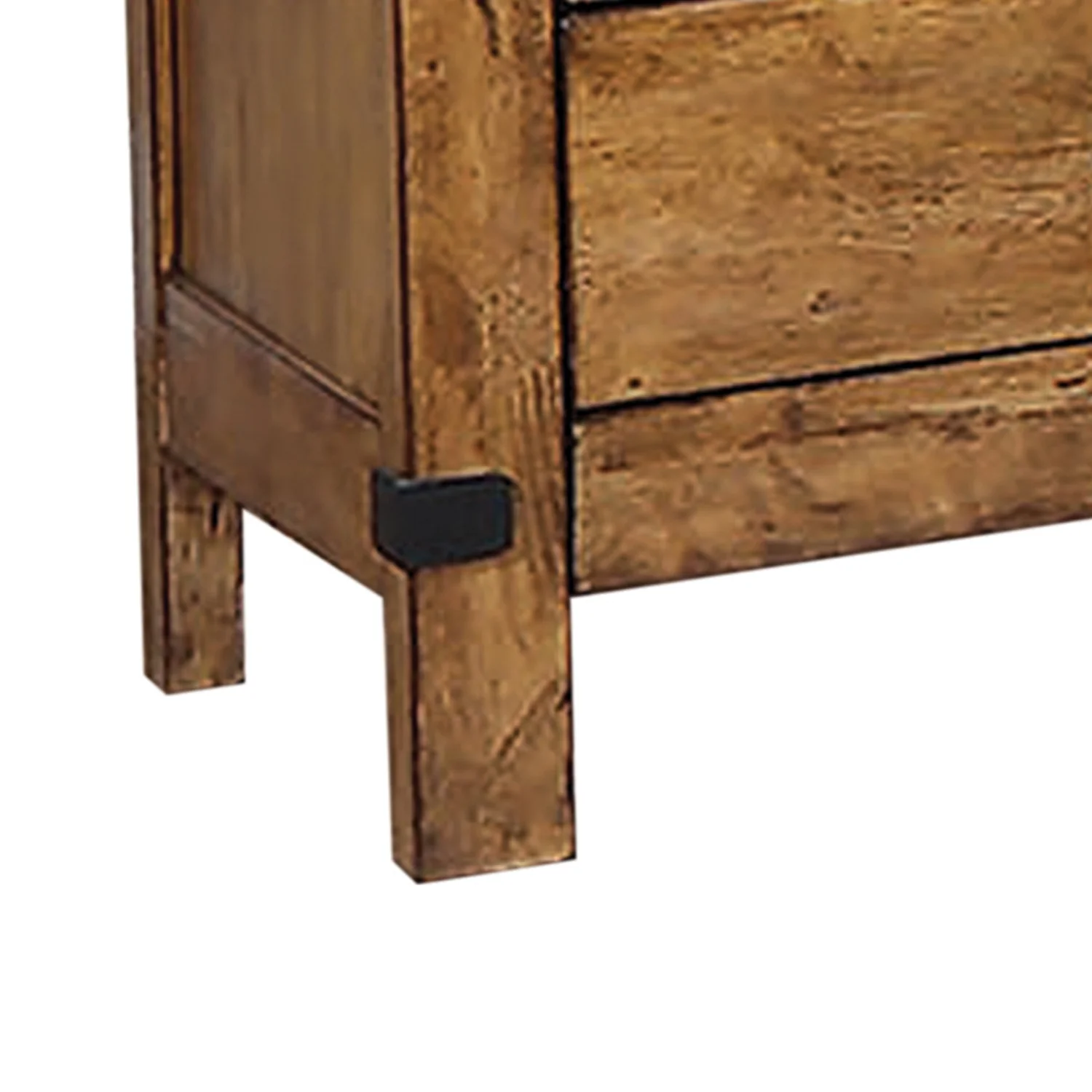 Maykoosh Country Cottage Wooden Nightstand With 3 Drawers, Warm Honey Brown