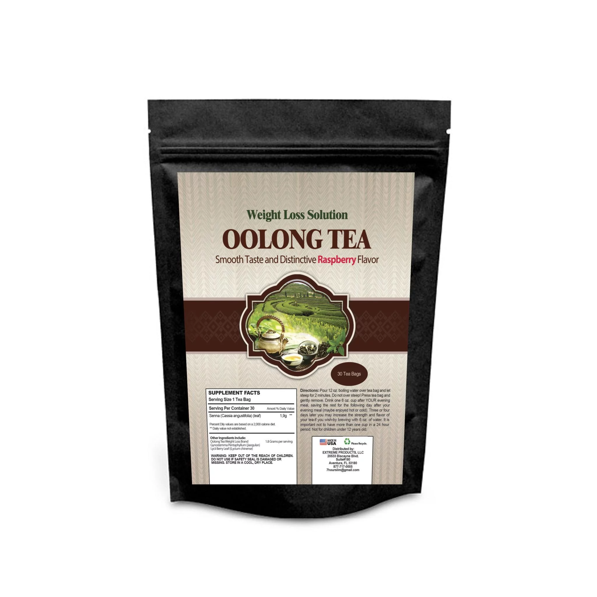 Weight Loss Solution Oolong Wulong Raspberry Slimming Tea (180 count)