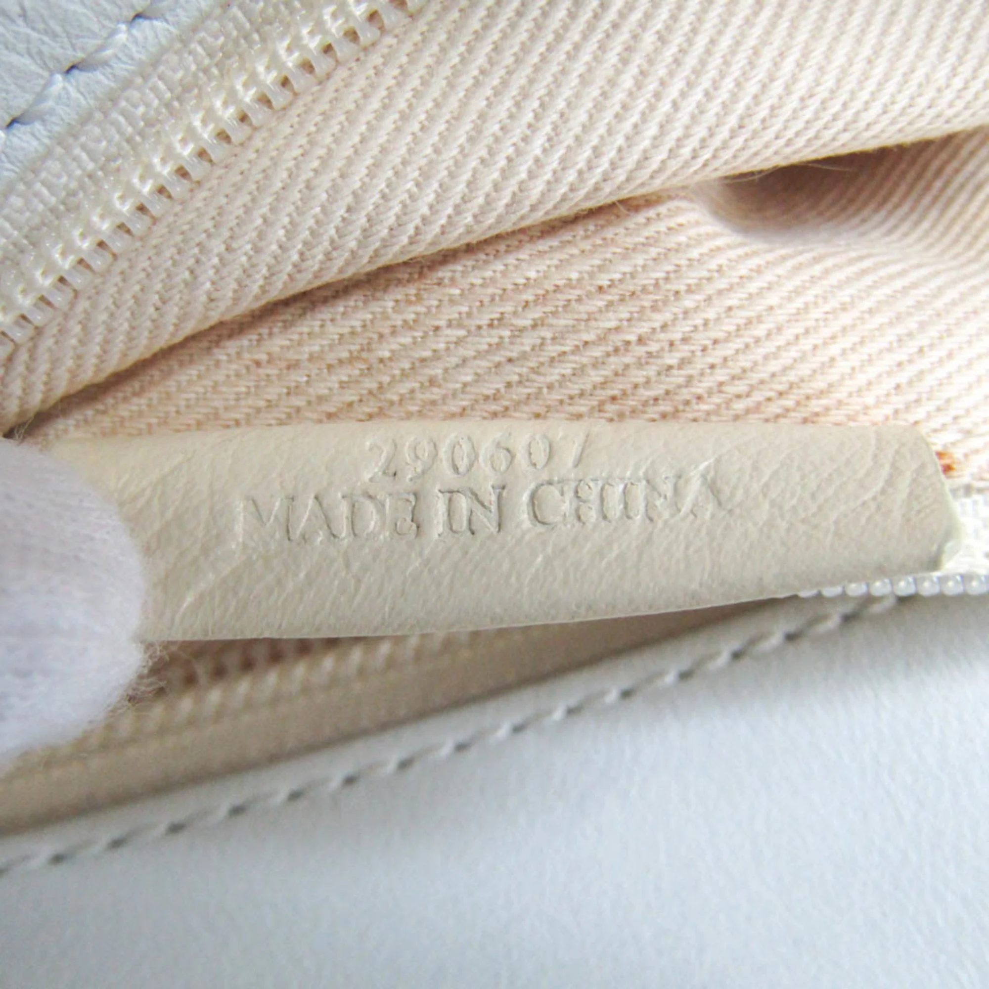 Pre-Owned Loewe Crown Logo Stitch Women's Leather Shoulder Bag,Tote Bag White (Good)