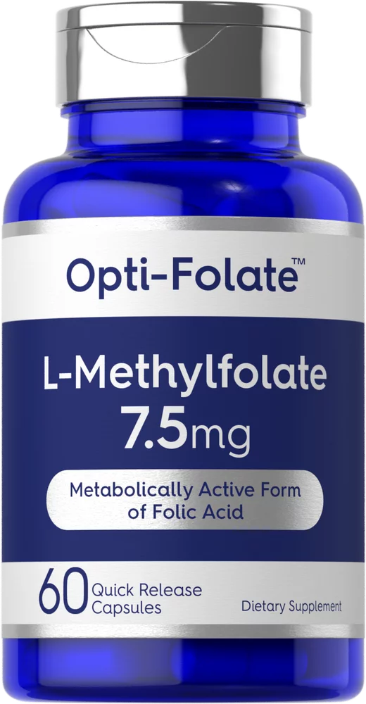 L Methylfolate 7.5 mg | 60 Capsules | Methyl Folate, 5-MTHF | by Opti-Folate