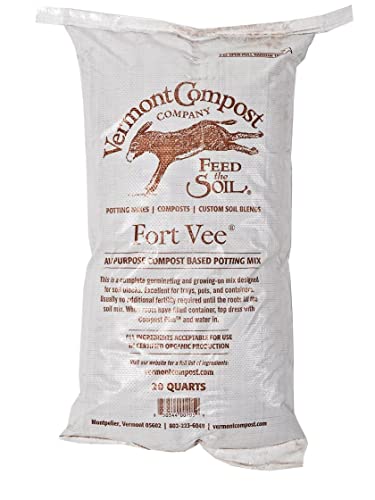Fort Vee - Organic Potting Soil Mix | High-Nutrient Compost-Based Potting Soil for Indoor & Outdoor Container Seed Starting, Plants & Vegetables Organic Gardening | 20 Quarts