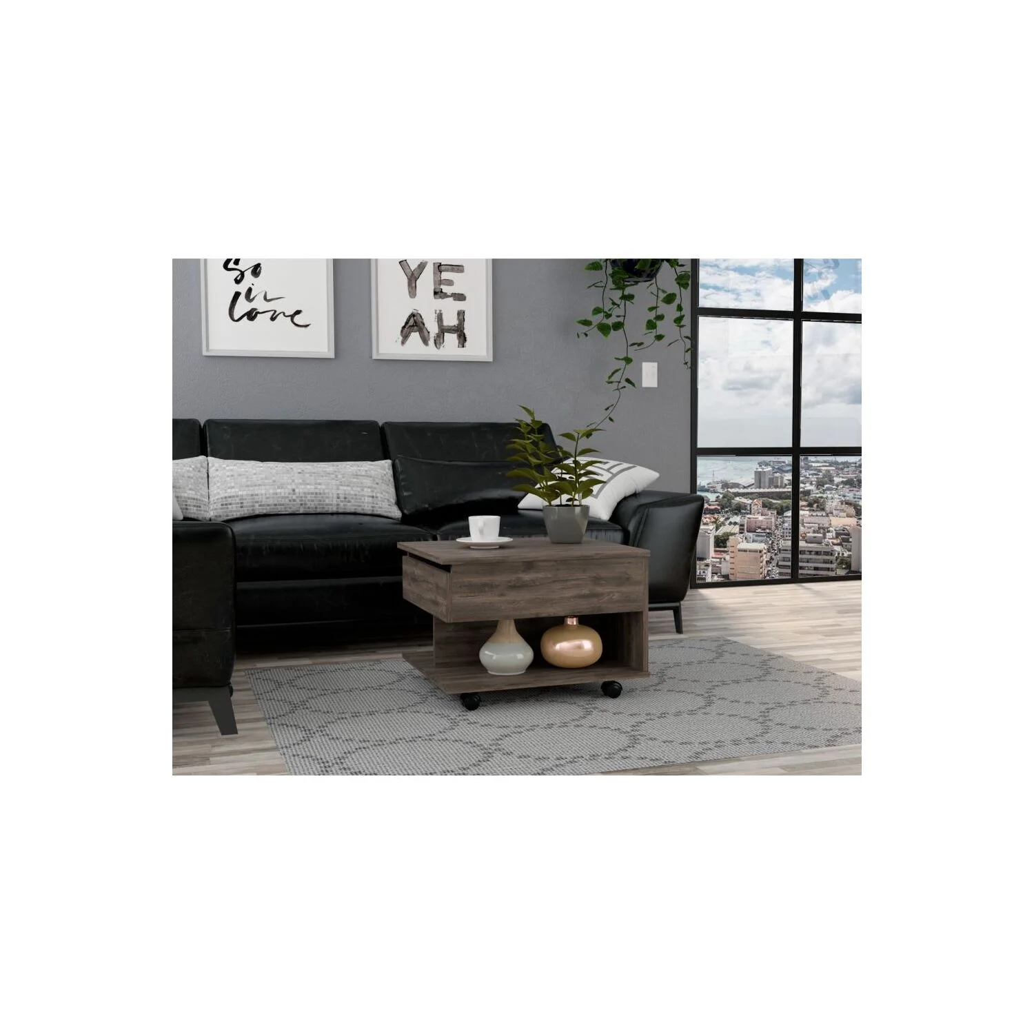 Boahaus Mantua Coffee Table (Dark Brown)