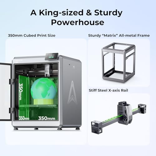 Creality K2 Plus 3D Printer, Support Multi Color Printing Needs CFS, Max 600mm/s Fast Printing, Dual AI Cameras, Full-auto Leveling, Ready-to-Use FDM 3D Printers, Large Build Volume 350x350x350mm