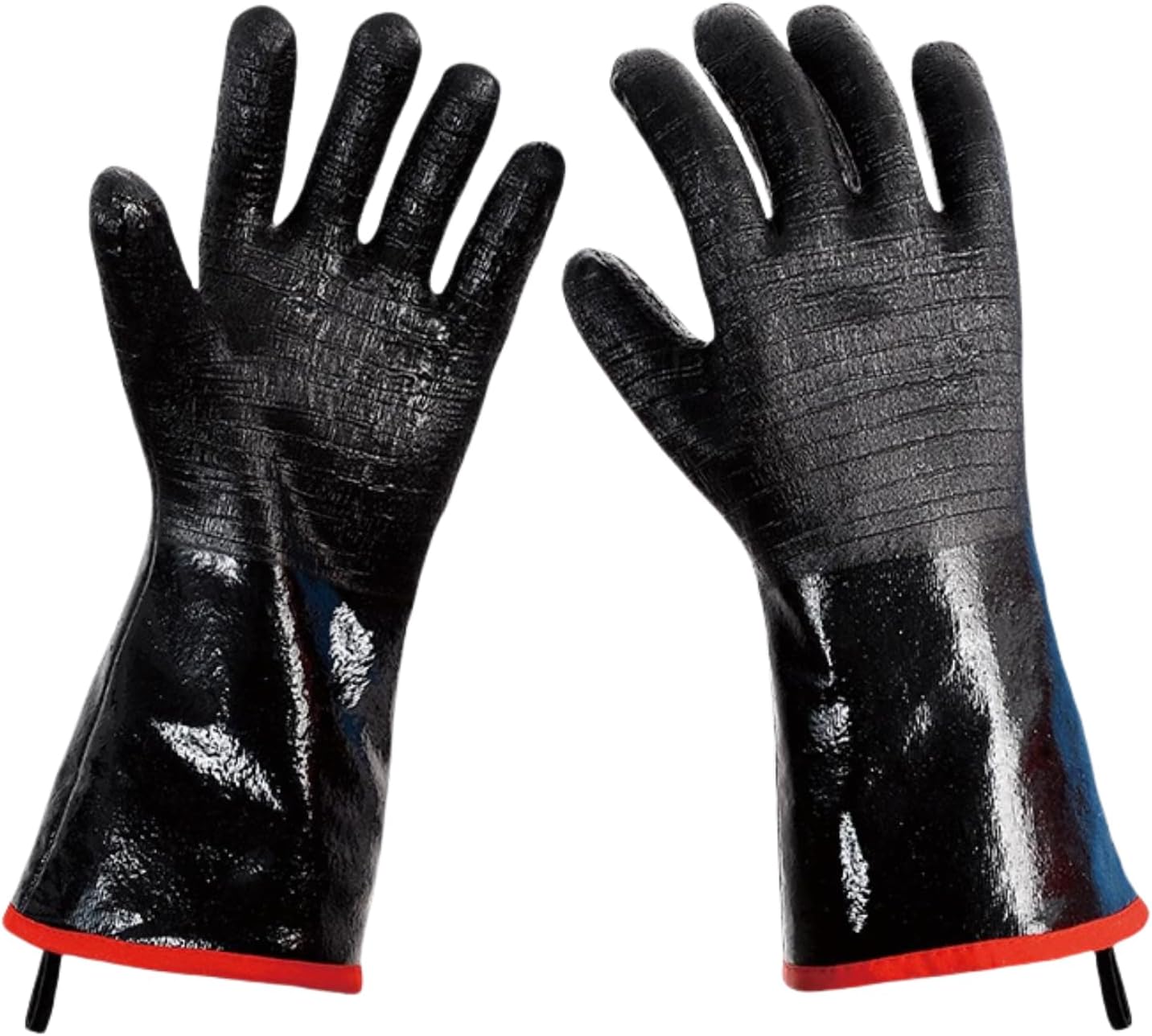 932°F Extreme Heat Resistant Gloves for Grill BBQ,Aillary Waterproof Long Sleeve Pit Grill Gloves for Fryer, Baking, Oven,Smoker,Fireproof, Oil Resistant Neoprene Coating (18 inches)