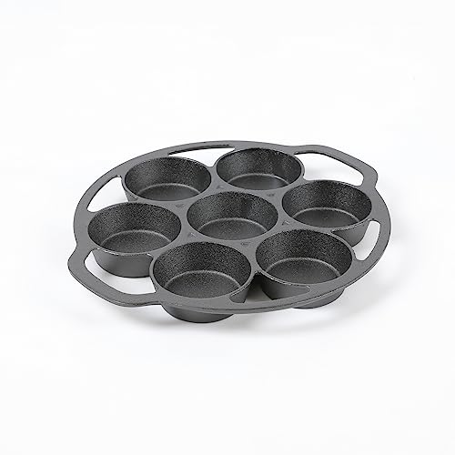 Cast Iron Fried Egg Pan biscuit muffins and scones cake Pan With 7-Mold Design