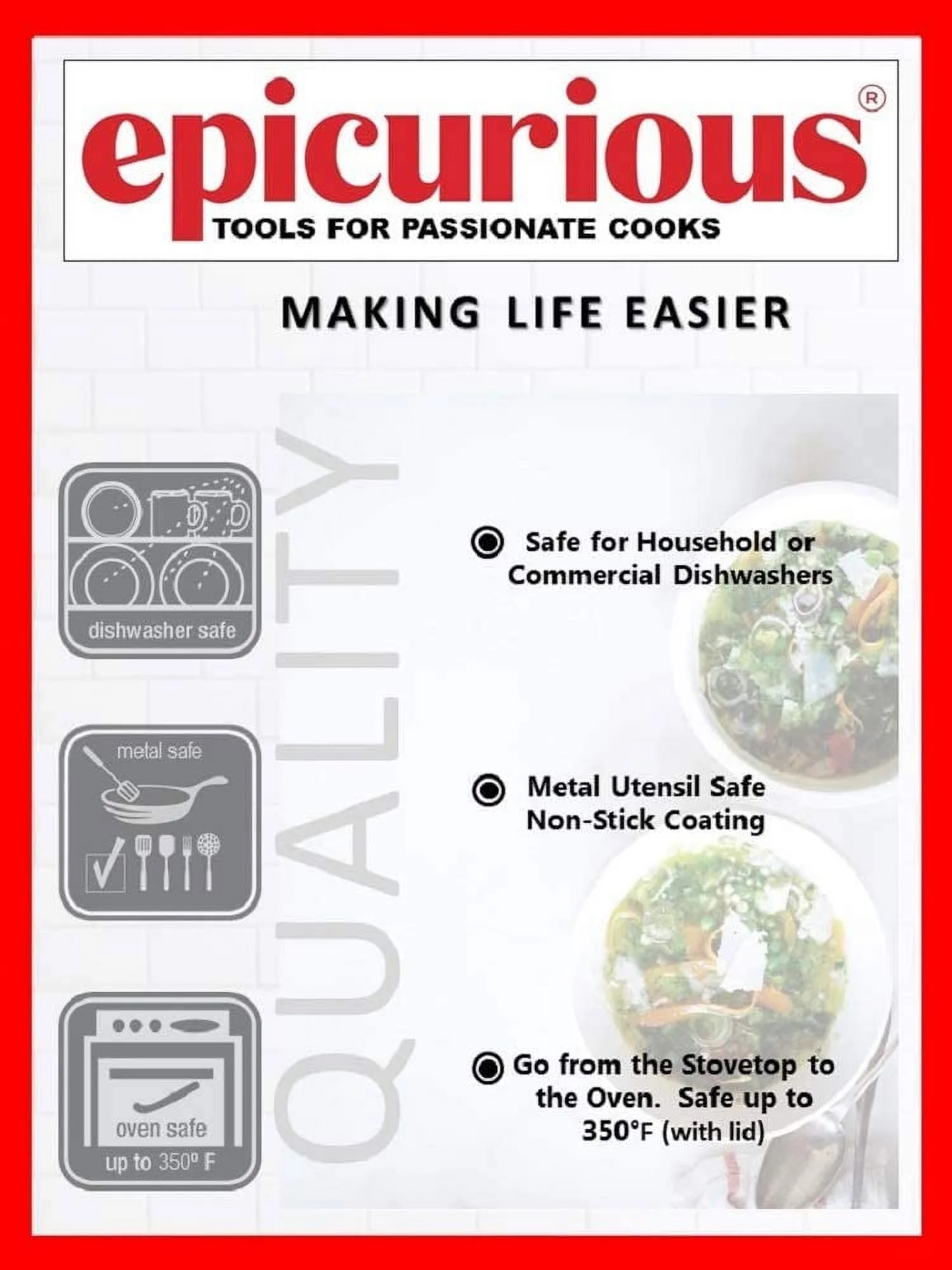 Excellent Epicurious Cookware Classic Collection- Induction Dishwasher Safe Oven Safe  11 Piece Stainless Steel Cookware Set