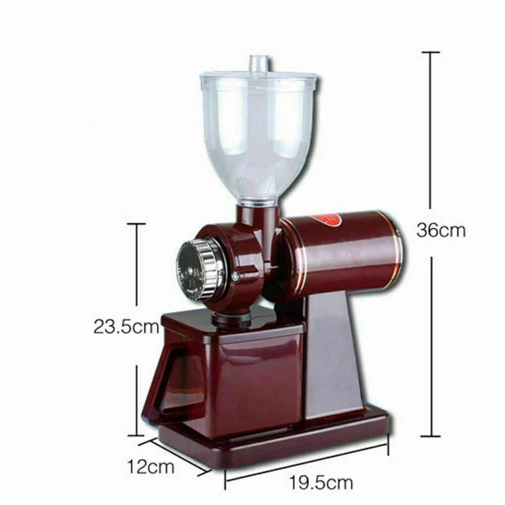 Commercial Electric Automatic Coffee Grinder Burr Espresso Bean Home Grind Red 110v 150g/min Commercial Home Electric Burr Coffee Bean Grinder Milling Grinding Electric Coffee Bean Grinder Auto