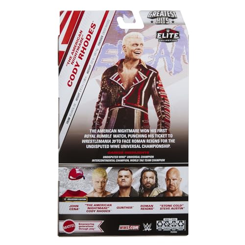 WWE Cody Rhodes Elite Greatest Hits 8 Toy Wrestling Action Figure