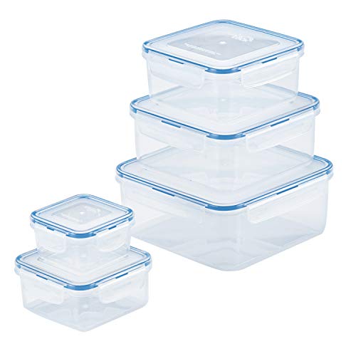 LocknLock Easy Essentials Food Storage Containers, 10 & 14 Piece Sets