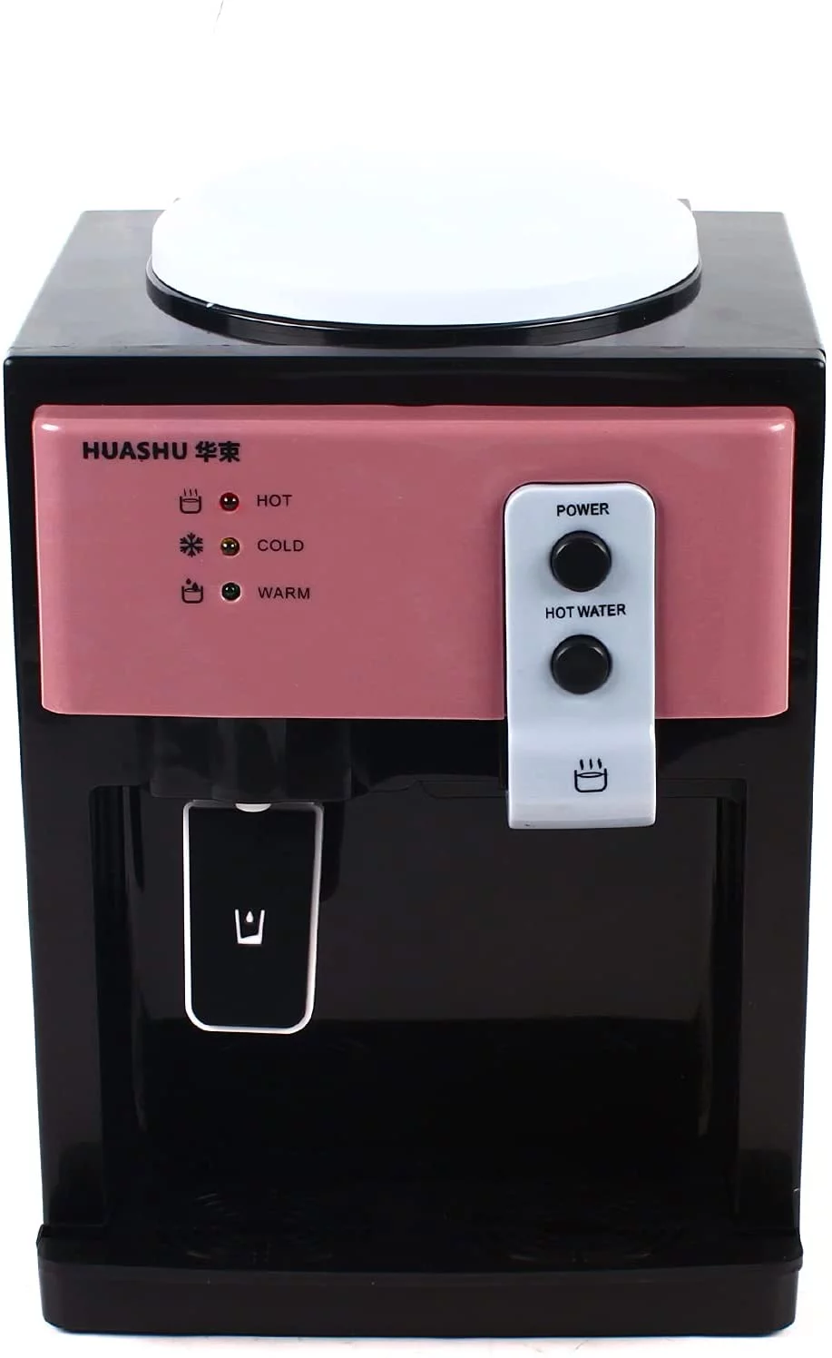 Miumaeov Electric Water Dispenser, Desktop Hot and Cold Water for Home Office, water cooler (Pink+Black)