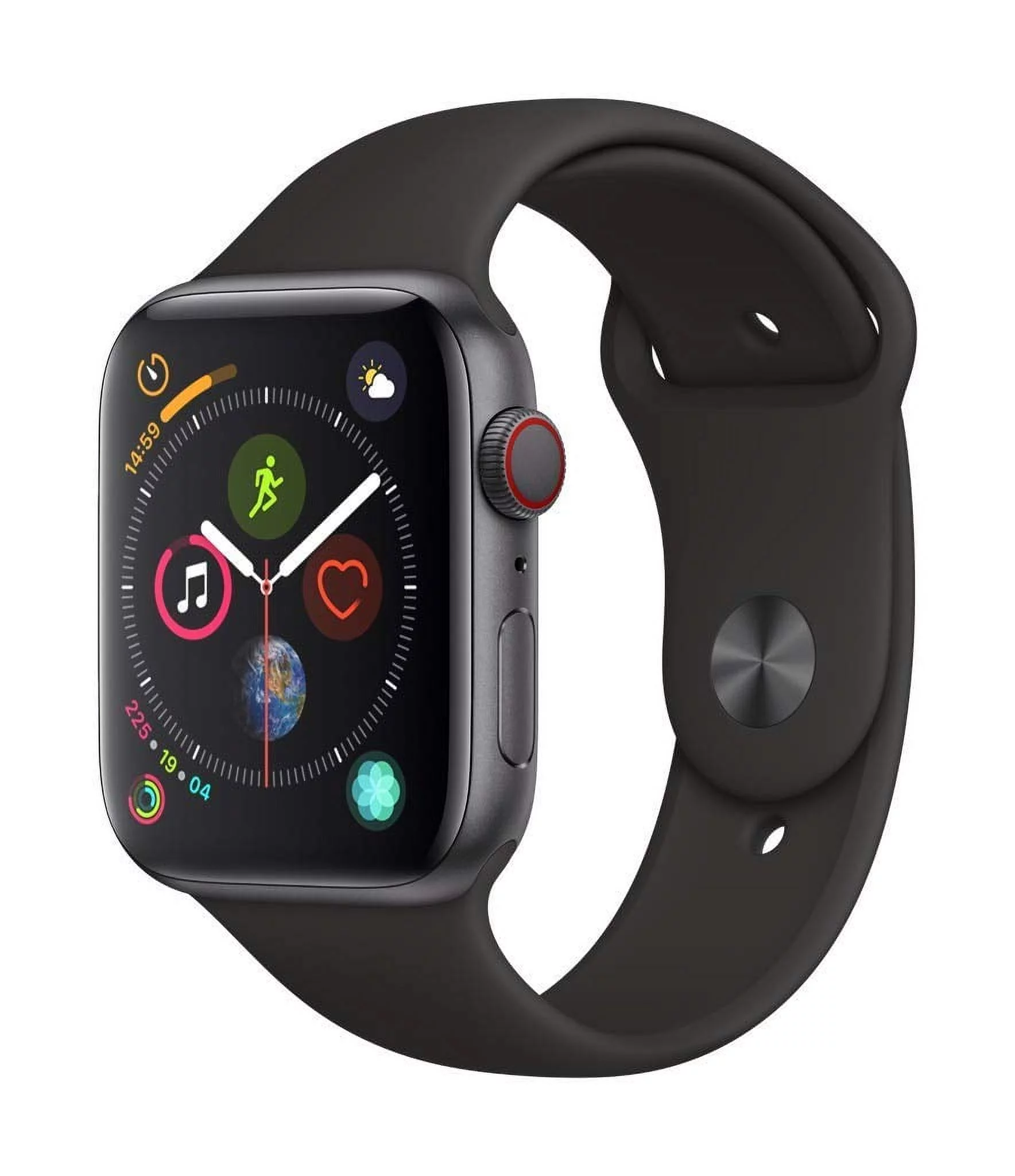 Restored Apple Watch Gen 4 Series 4 44mm Space Gray Aluminum - Black Sport Band 3E068LL/A (Refurbished)