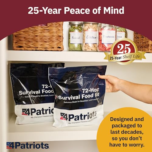 4Patriots 2-Week Survival Food Kit: Emergency Food Supply Designed to Last 25 Years, 84 Servings