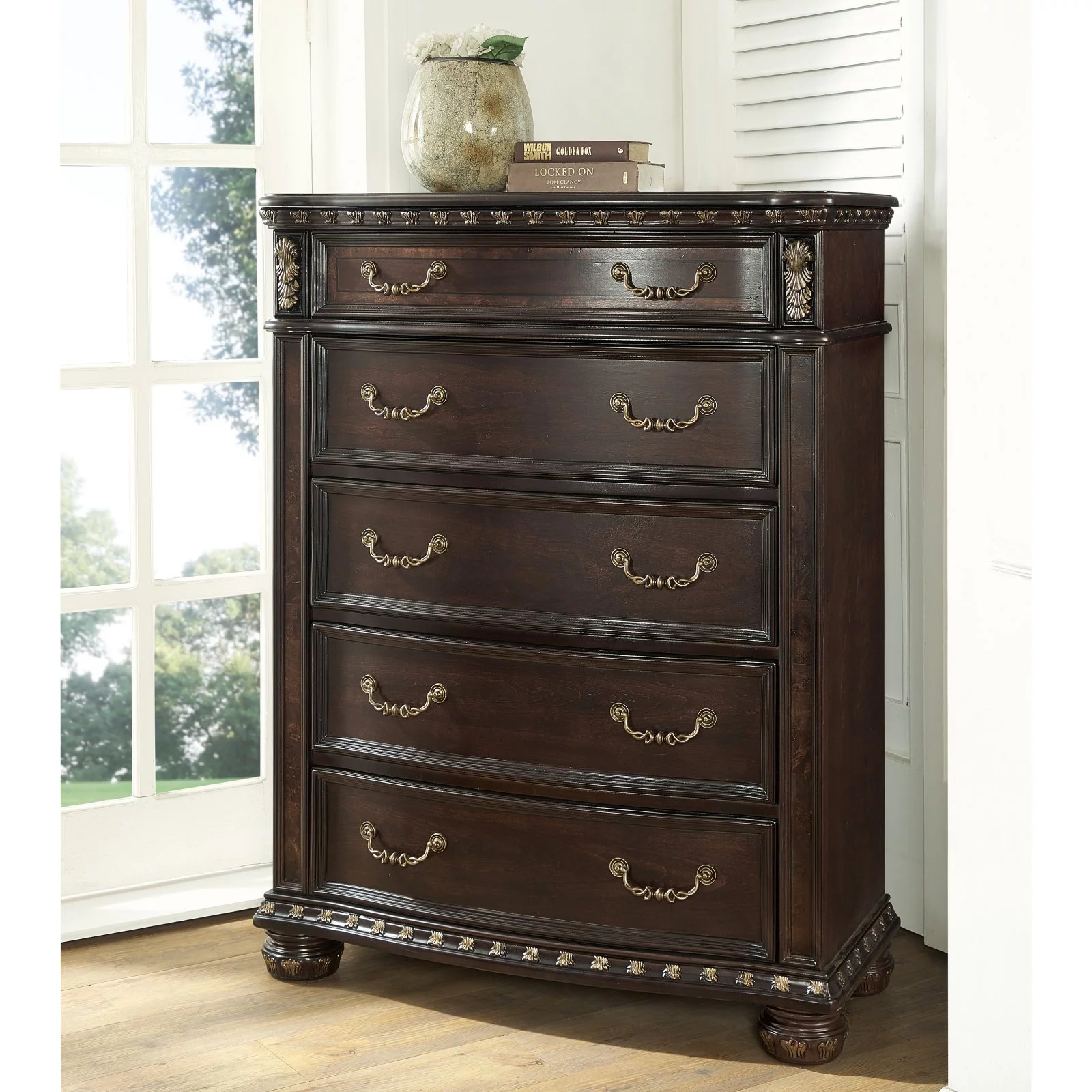 Steve Silver Monte Carlo Rich Cocoa Chocolate 5-drawer Lift Top Chest