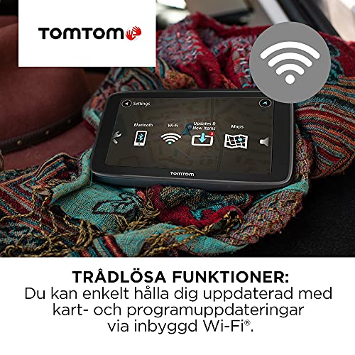 TomTom Car Sat Nav GO Classic, 6 Inch, with Traffic Congestion and Speed Cam Alert Trial Thanks to TomTom Traffic, EU Maps, Updates via WiFi, Integrated Reversible Mount