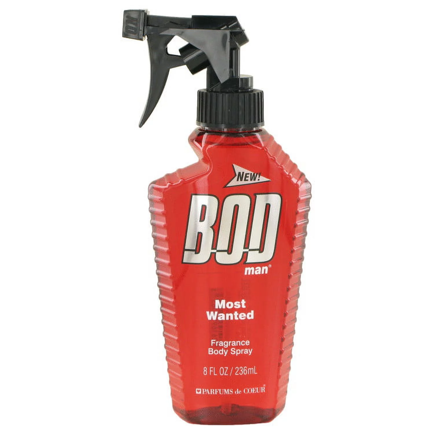 Bod Man Most Wanted Fragrance Body Spray By Parfums De Coeur8 Oz (Pack 2)