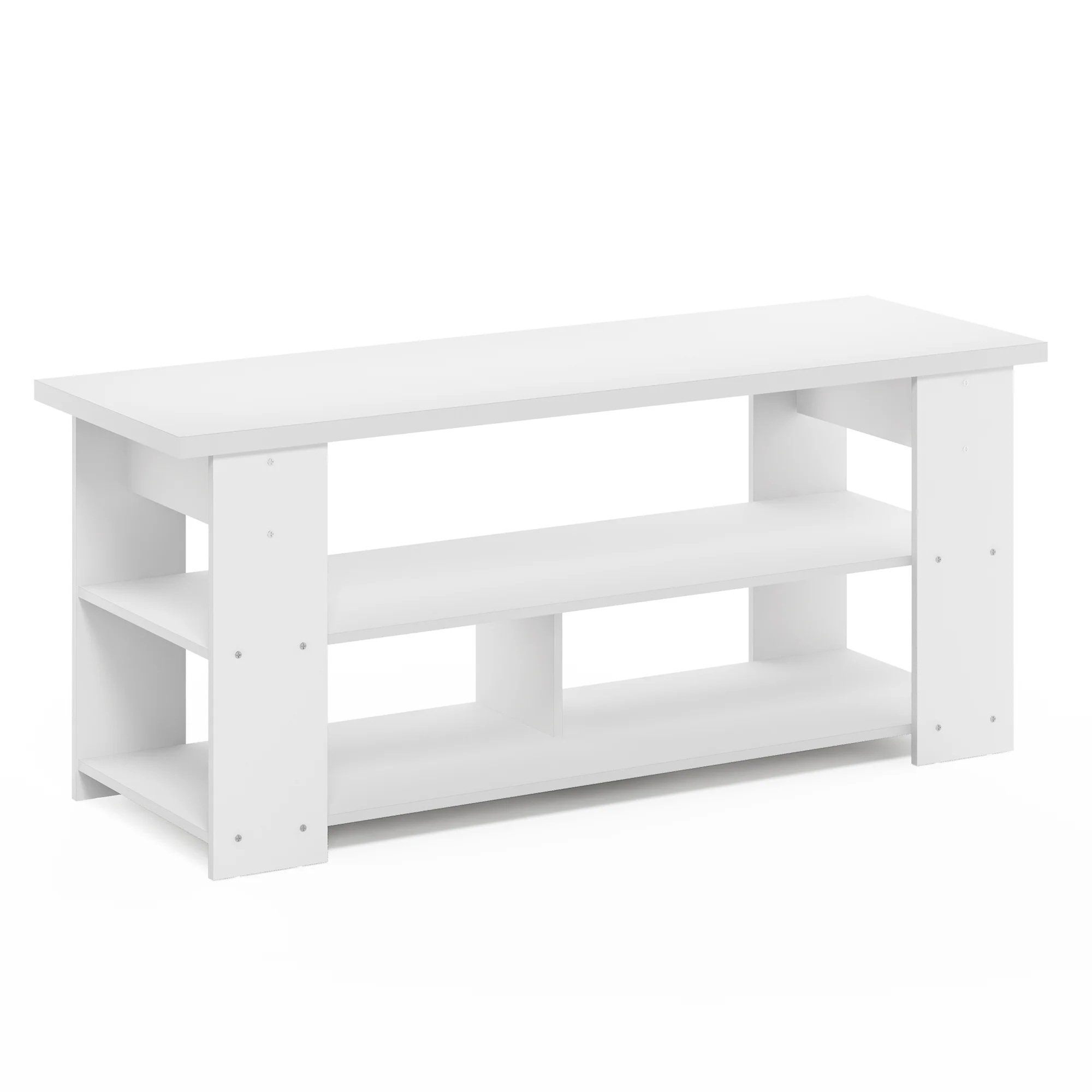 Furinno JAYA TV Stand Up To 55-Inch, White