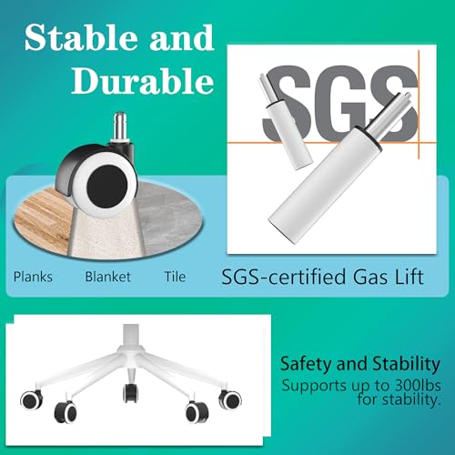 Ergonomic Office Chair - Adjustable Lumbar & Headrest, 90-160° Reclining with Footrest, Breathable Mesh Back - Home Office/Gaming Computer Chair (Black, 300lbs Capacity)