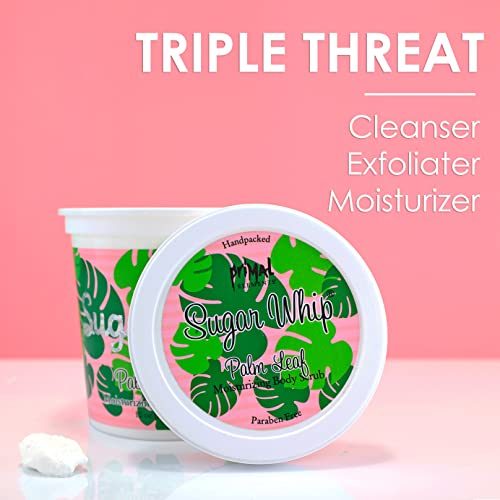 Primal Elements Sugar Scrub, Exfoliating Sugar Whip, Face and Body Cleanser, Moisturizer, Gingerbread, 10 oz Package