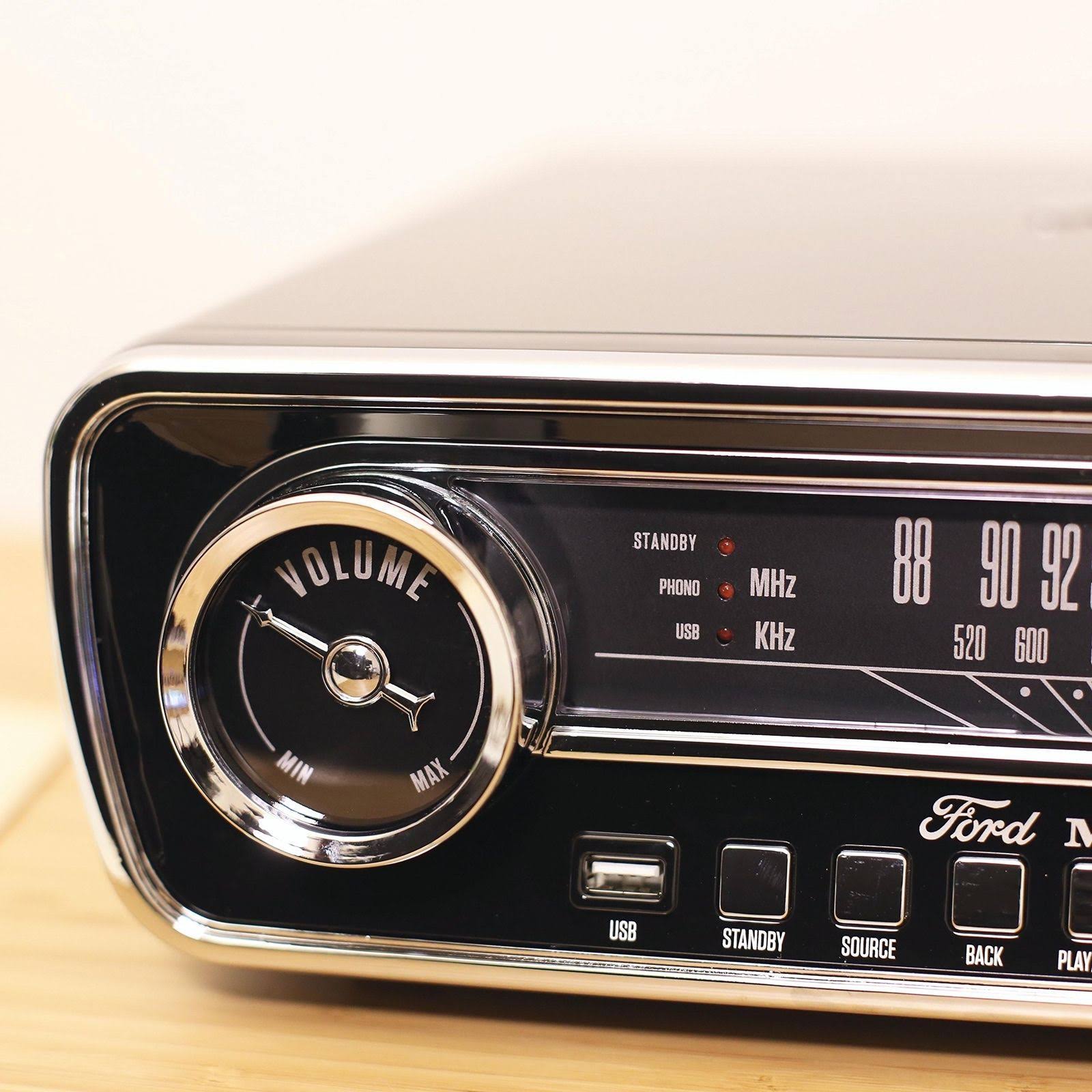 Ion Audio Mustang LP (Black) 4-in-1 Classic Car-Styled Music Center