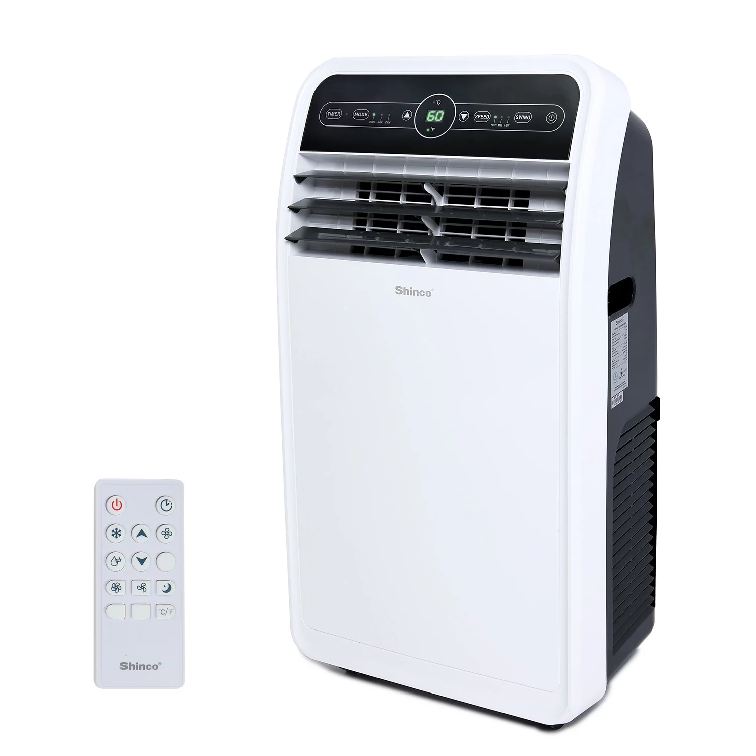 Shinco 7800BTU SACC(12,000 BTU ASHRAE) 3 in 1 Portable Air Conditioner, Air Cooler with Remote Control / Window Kit
